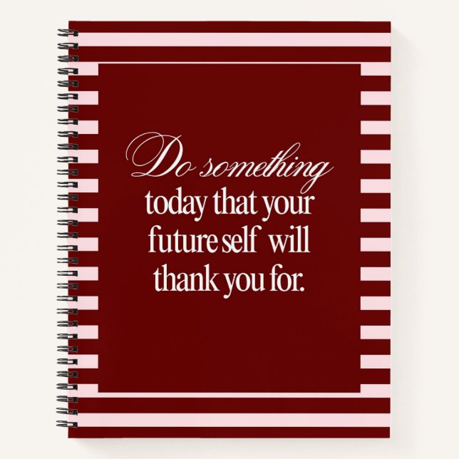 Motivational Journal, Productivity Spiral Notebook (Front)