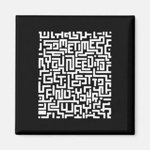 Motivational Labyrinth Tee Optical Illusion Hidden Magnet