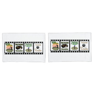 Motivational Lawn Bowls Designs In Photo Strip, Pillowcase