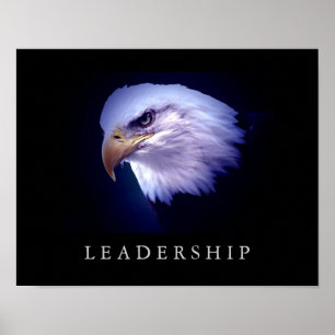 Motivational Leadership Eagle Eyes Poster
