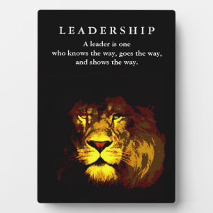 Motivational Leadership Lion Plaque