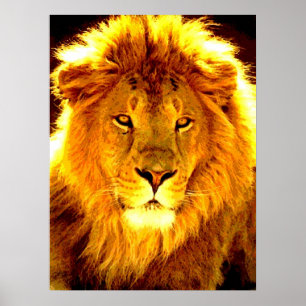 Motivational Leadership Lion Pop Art Poster