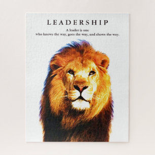 Motivational Leadership Quote Lion Jigsaw Puzzle