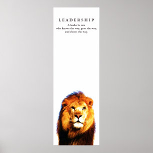 Motivational Leadership Quote Lion Poster