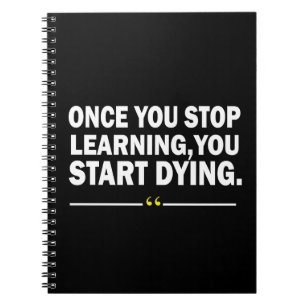 Motivational learning teacher quote  notebook