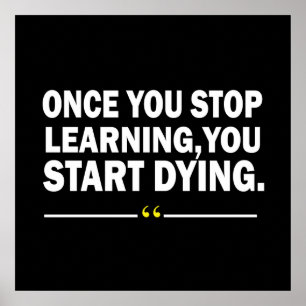 Motivational learning teacher quote poster