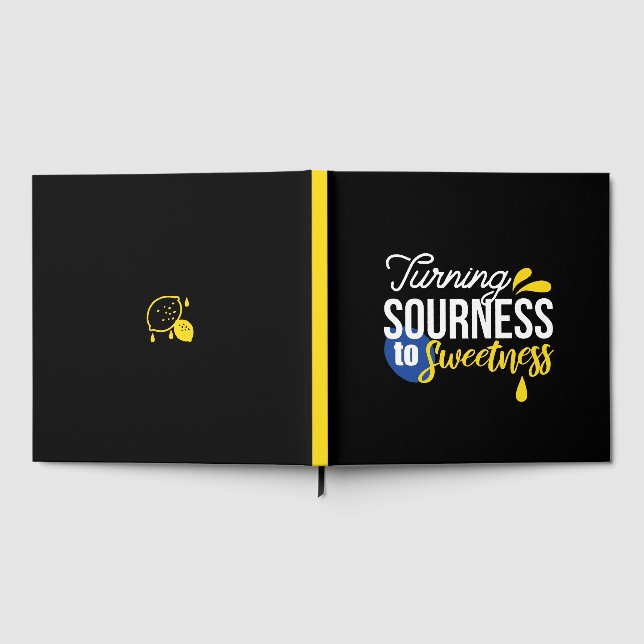 Motivational Lemon Quote From Sour to Sweet Guest Book (Full)