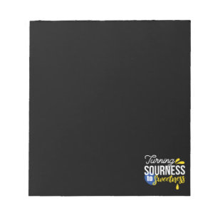 Motivational Lemon Quote From Sour to Sweet Notepad