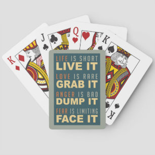 Motivational Life Advice playing cards