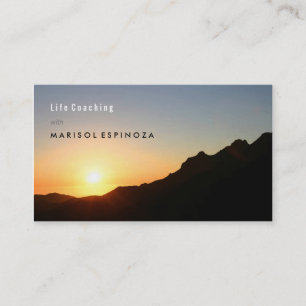 Motivational Life Coach Inspiration Mountain Climb Business Card