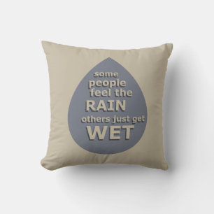 Motivational life quote cushion