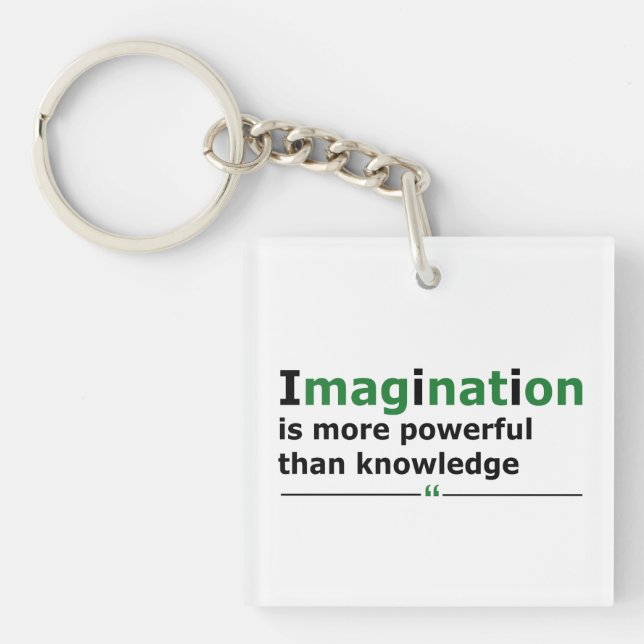 Motivational life quote key ring (Front)