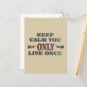 Motivational life quotes holiday postcard
