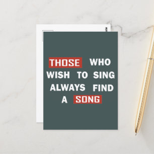 Motivational life quotes postcard