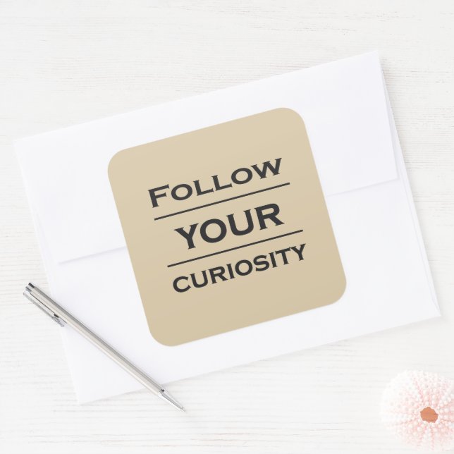 Motivational life quotes square sticker (Envelope)
