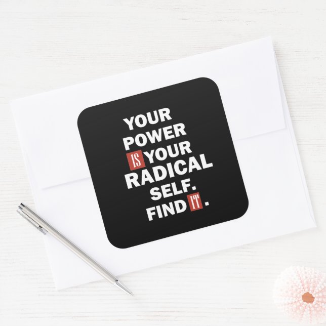 Motivational life success quotes square sticker (Envelope)
