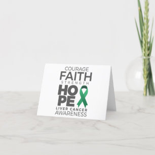 Motivational Liver Cancer Awareness quotes sayings Thank You Card