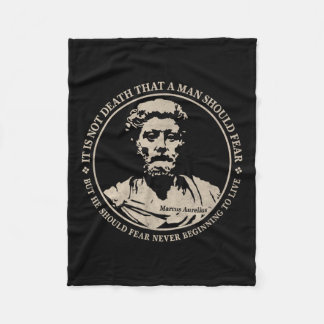 Motivational Marcus Aurelius Quote On Fear  Fleece Blanket
