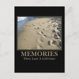 Motivational: Memories Last a Lifetime Postcard