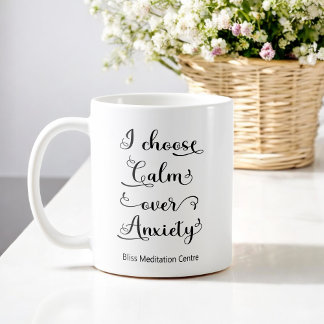 Motivational Mental Health Quote Black White Mug