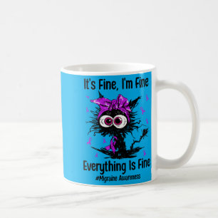 Motivational Migraine Awareness Cat Funny Chronic Coffee Mug