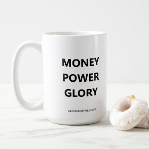 Motivational Minimalist Business Black and White Coffee Mug