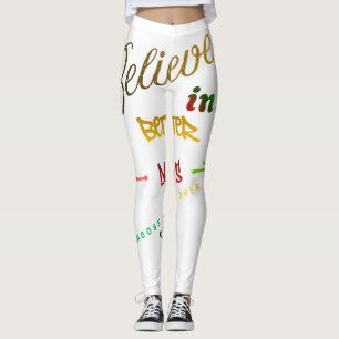 Motivational Minimalist Modern Text Design Leggings
