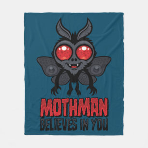 Motivational Mothman Believes In You Fleece Blanket