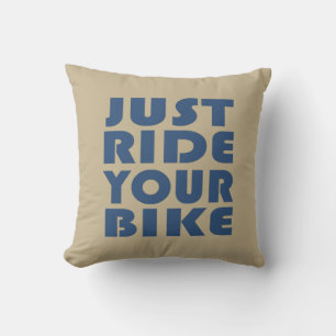 Motivational mountain bike quote cushion