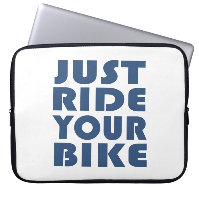 Motivational mountain bike quote laptop sleeve (Front)