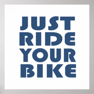 Motivational mountain bike quote poster