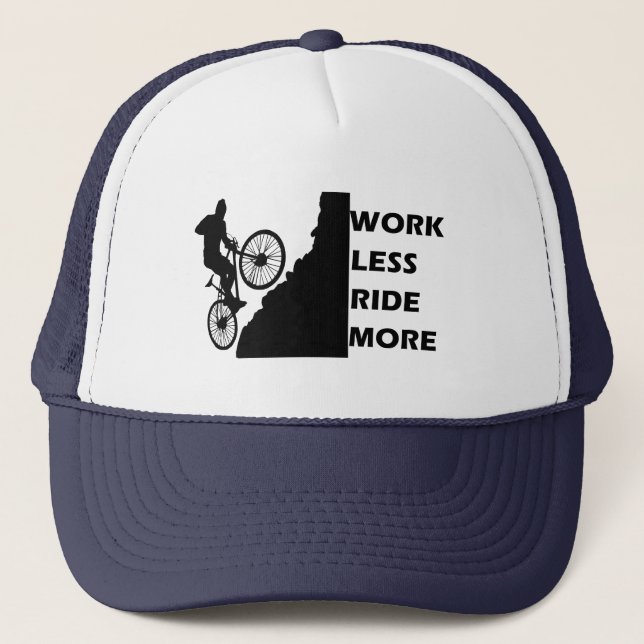 Motivational mountain bike quote trucker hat (Front)