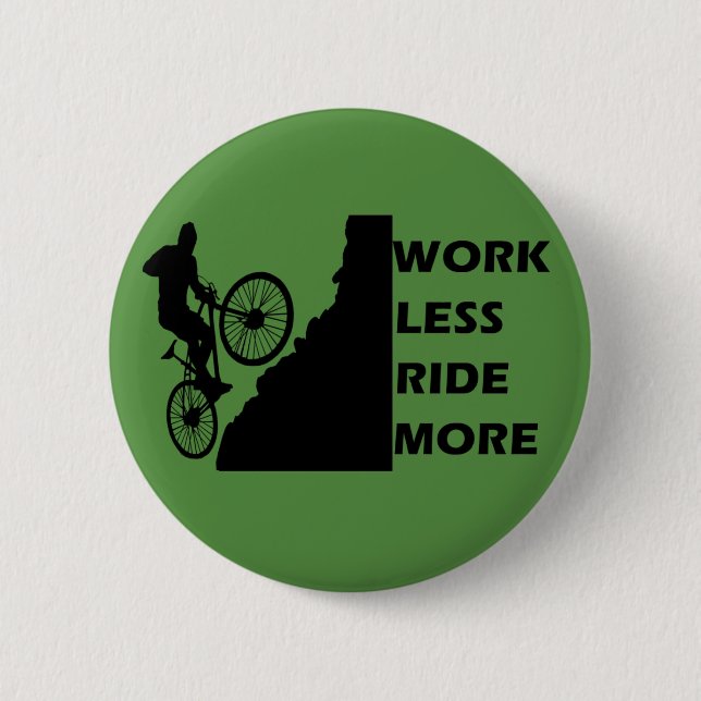 Motivational Mountain Biking - Funny Cycling Quote 6 Cm Round Badge (Front)