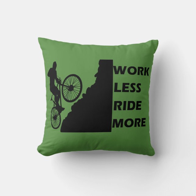Motivational Mountain Biking - Funny Cycling Quote Cushion (Front)