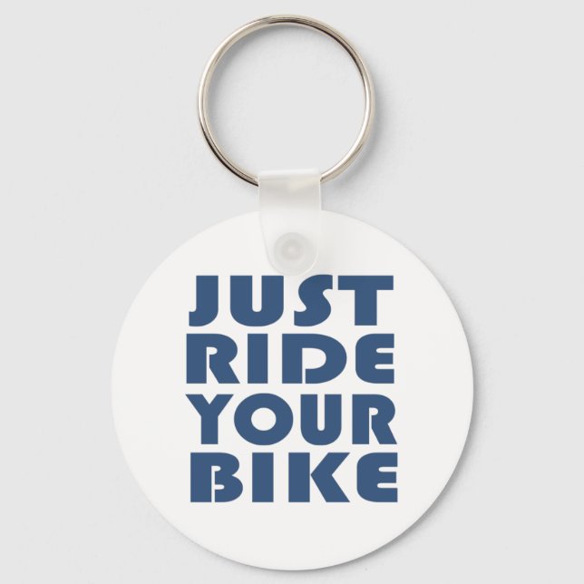 Motivational Mountain Biking Quote - Funny Cycling Key Ring (Front)