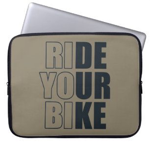 Motivational Mountain Biking Quote - Funny Cycling Laptop Sleeve
