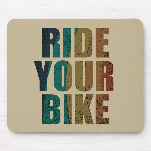 Motivational Mountain Biking Quote - Funny Cycling Mouse Pad (Front)
