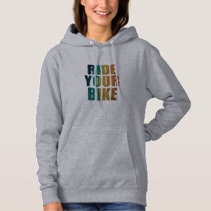 motivational mountain biking quote hoodie
