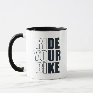 motivational mountain biking quote mug