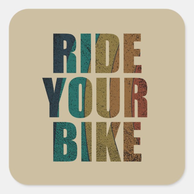 motivational mountain biking quote square sticker (Front)
