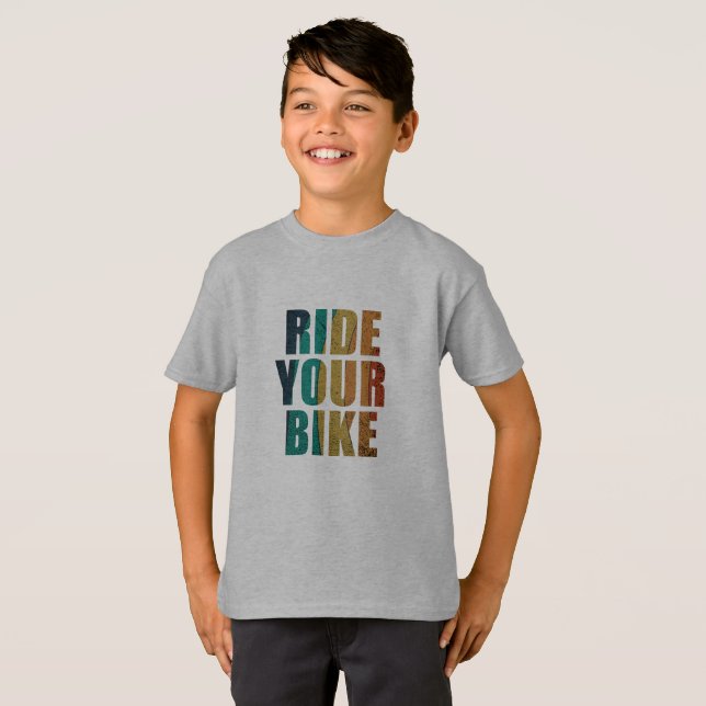 Motivational mountain biking quote T-Shirt (Front Full)