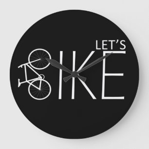 Motivational mountain biking quotes large clock