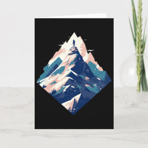Motivational Mountain Climber Design - Nature And Card