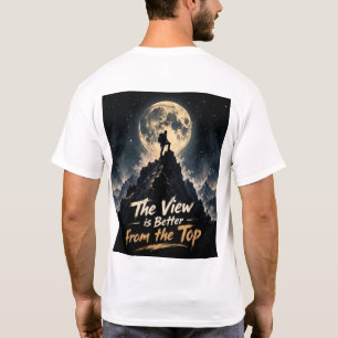 Motivational Mountain Climbing Moon T-Shirt