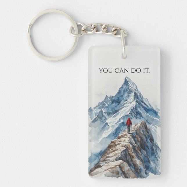 Motivational Mountain Key Ring (Front)