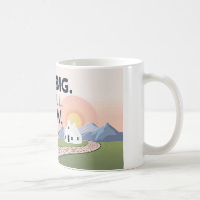Motivational Mug – Dream Big. Start Small. Act Now (Right)