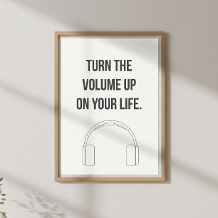Motivational Music Quote. Positive Energy  Poster