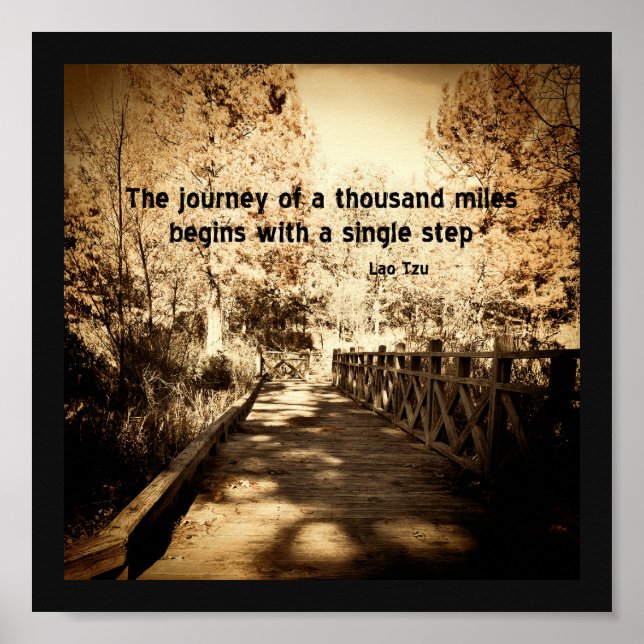motivational nature poster zen quote on sepia (Front)