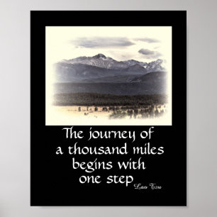 motivational nature poster zen quote the journey