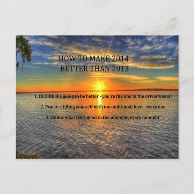 Motivational New Year Resolution Postcard (Front)